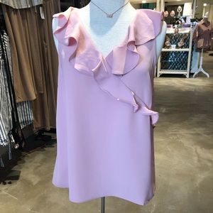 Sleeveless ruffle top
